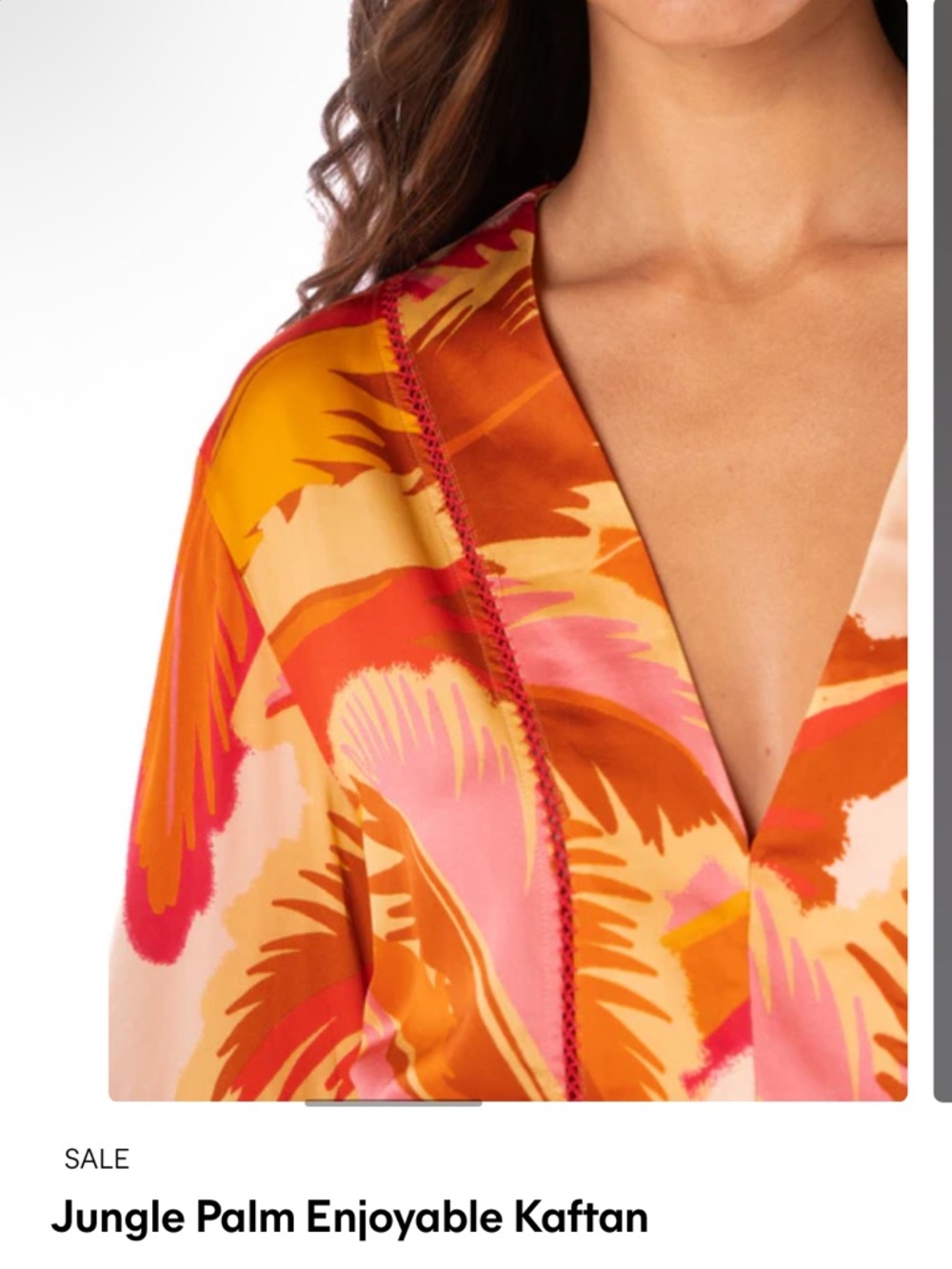 Maaji Orange Pink Tropical Print Cover-Up - Picture 4 of 6